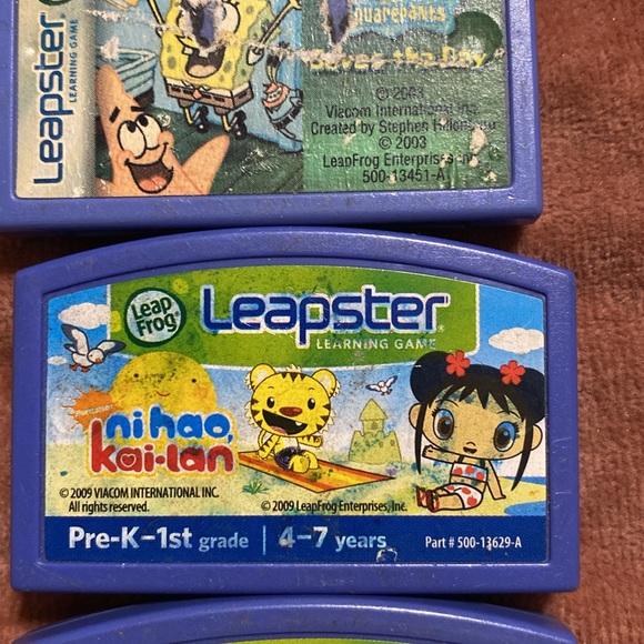 4 Leapster games. Good working condition.Age 4-7.2 Disney and 1Spongebob,1Ki-Lan - Picture 4 of 6